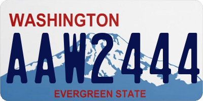 WA license plate AAW2444