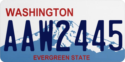 WA license plate AAW2445