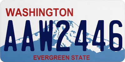 WA license plate AAW2446