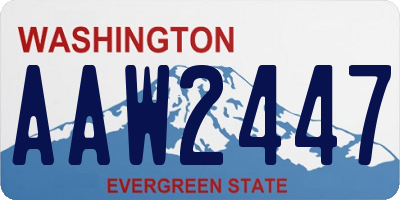 WA license plate AAW2447