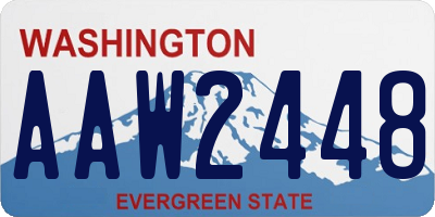 WA license plate AAW2448