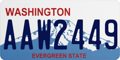 WA license plate AAW2449