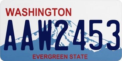 WA license plate AAW2453