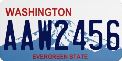 WA license plate AAW2456