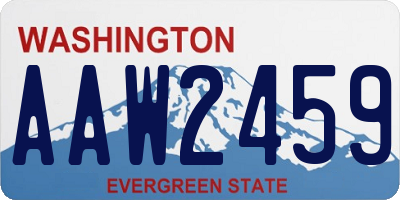 WA license plate AAW2459