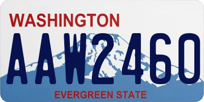 WA license plate AAW2460