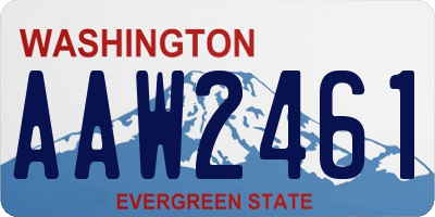 WA license plate AAW2461