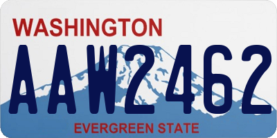 WA license plate AAW2462