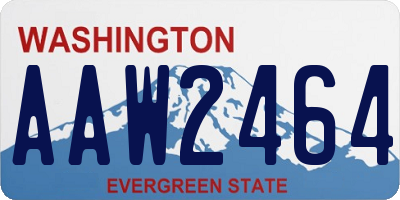 WA license plate AAW2464