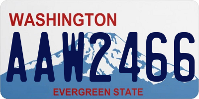 WA license plate AAW2466