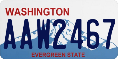 WA license plate AAW2467