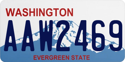 WA license plate AAW2469