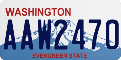 WA license plate AAW2470