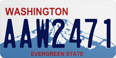 WA license plate AAW2471