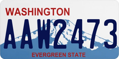 WA license plate AAW2473