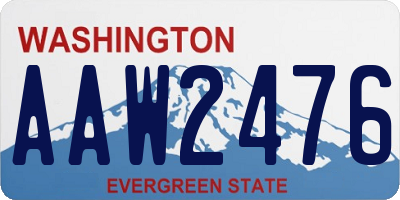 WA license plate AAW2476