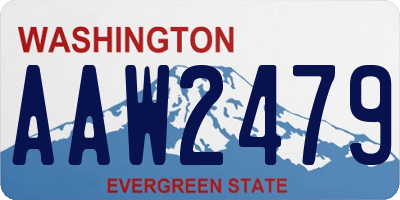 WA license plate AAW2479