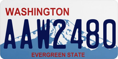 WA license plate AAW2480