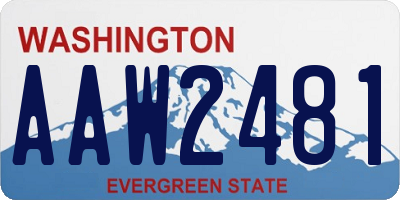 WA license plate AAW2481