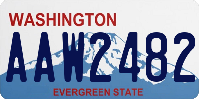 WA license plate AAW2482