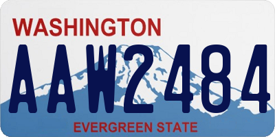 WA license plate AAW2484