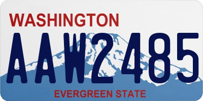 WA license plate AAW2485