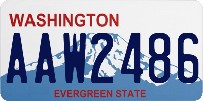 WA license plate AAW2486