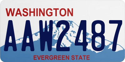 WA license plate AAW2487