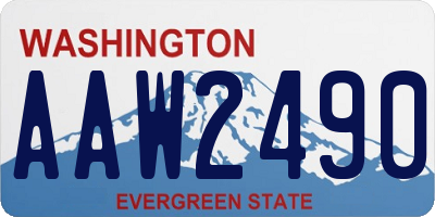 WA license plate AAW2490