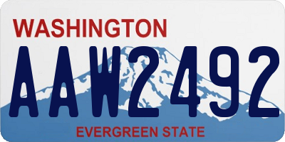 WA license plate AAW2492