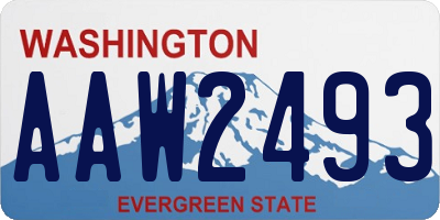 WA license plate AAW2493