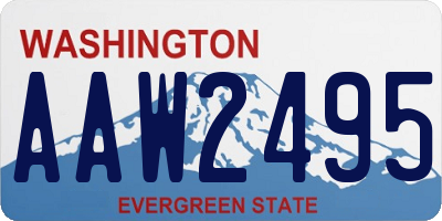 WA license plate AAW2495