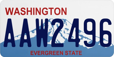 WA license plate AAW2496