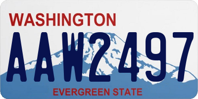 WA license plate AAW2497