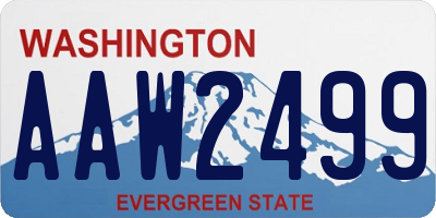 WA license plate AAW2499