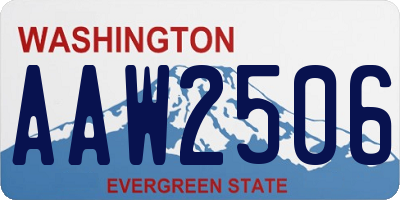 WA license plate AAW2506