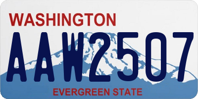 WA license plate AAW2507