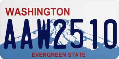 WA license plate AAW2510