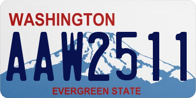 WA license plate AAW2511