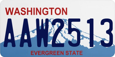 WA license plate AAW2513