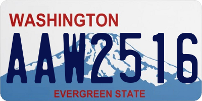 WA license plate AAW2516