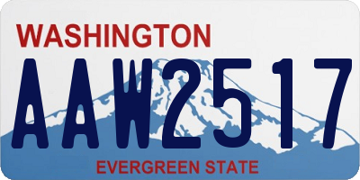 WA license plate AAW2517