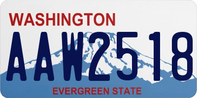 WA license plate AAW2518