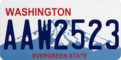 WA license plate AAW2523