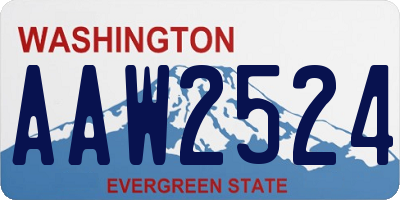 WA license plate AAW2524