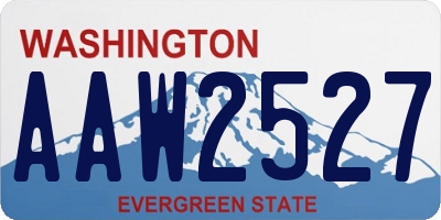 WA license plate AAW2527