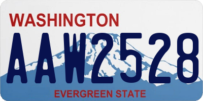 WA license plate AAW2528