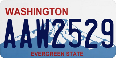 WA license plate AAW2529