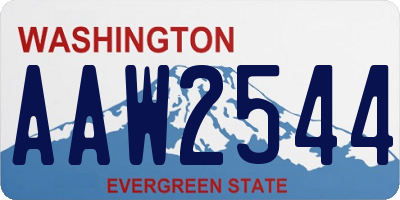 WA license plate AAW2544