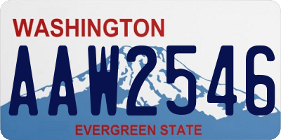 WA license plate AAW2546